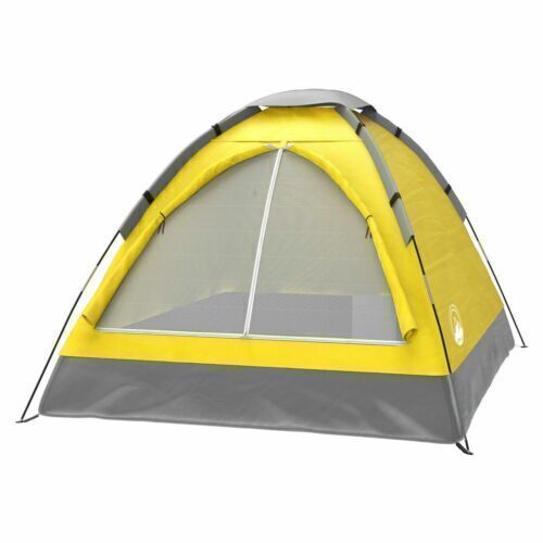 Yellow 2 Person Camping Tent With Carrying Bag