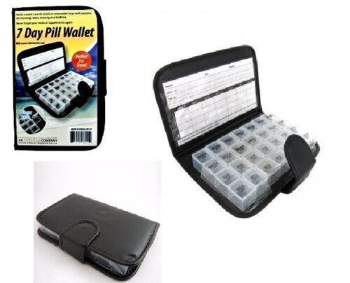 7 Day Pill Organizer Box With Travel Case