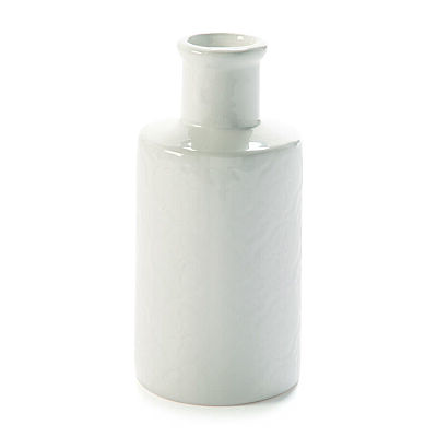 White Ceramic Bottle Vase Set Decorative Wedding Centerpiece (3 Piece Set)