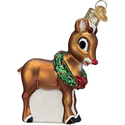 Glass Blown Old World Christmas Rudolph Ornament