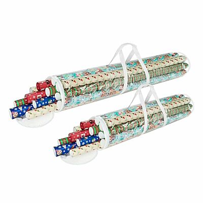 Clear Wrapping Paper Storage Container (2 Pack)